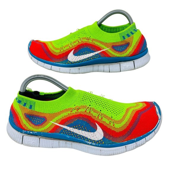 Nike Mens‎ Free 5.0 Flyknit Rainbow Shoes 615805-316